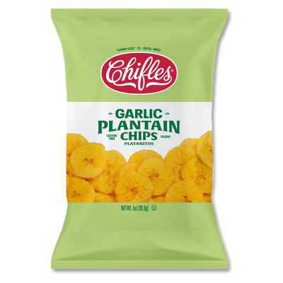 Garlic plantain chips, 24 pack