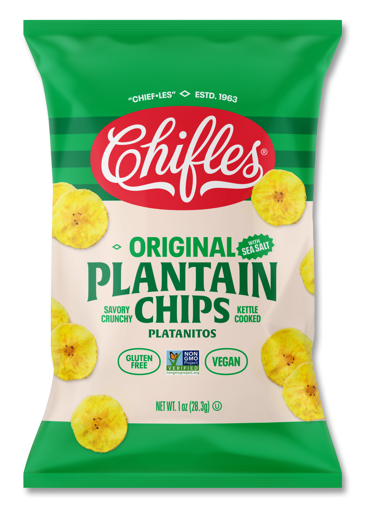 Original Salted Plantain Chips - 24 Single-Serve Packs, 1 oz ea