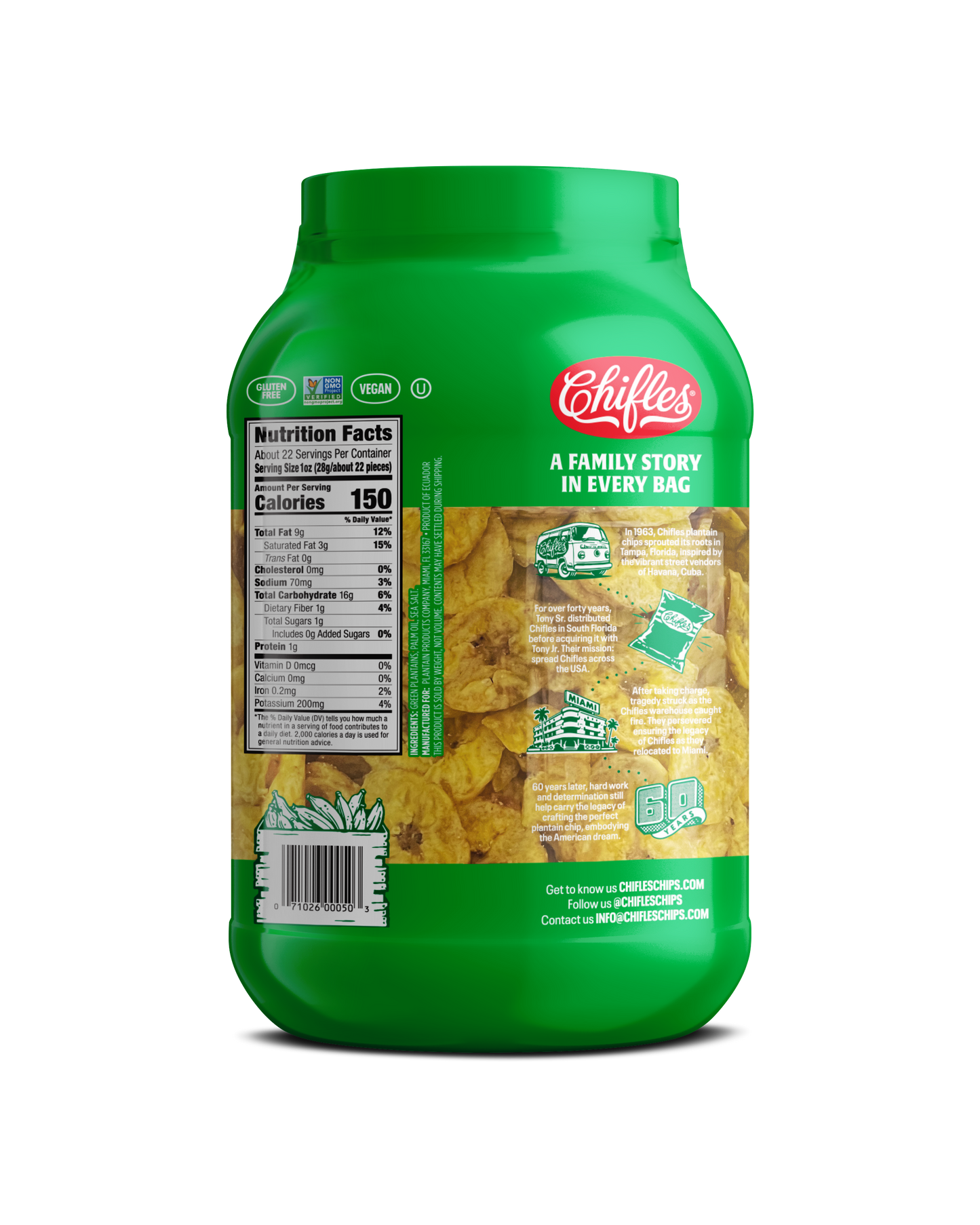 Original Plantain Chips - 22oz Tub