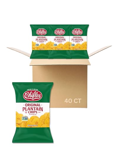 CHIFLES MINIS! ORIGINAL PLANTAIN CHIPS, 0.65 Ounce (40 Pack)