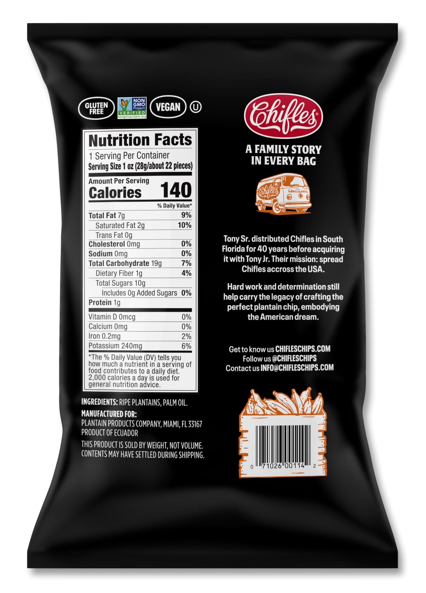 Maduritos Sweet Plantain Chips - 24 Single-Serve Packs, 1 oz ea