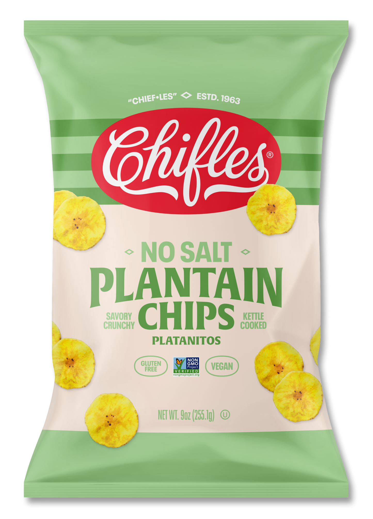 No Salt Plantain Chips - 4 Pack, 9 oz ea