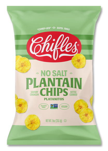 No Salt Plantain Chips - 4 Pack, 9 oz ea